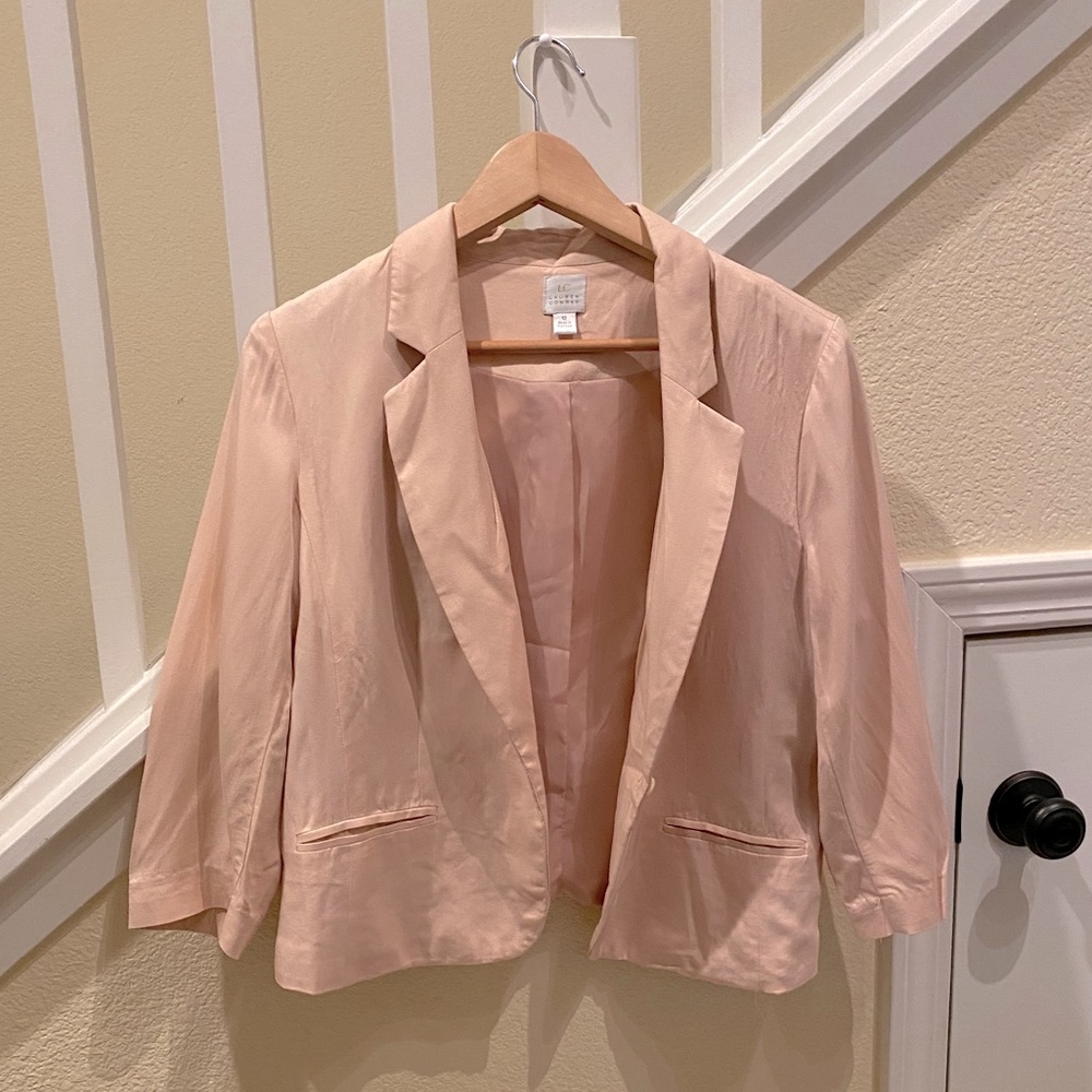 LC Lauren Conrad Bow Back Blush Blazer